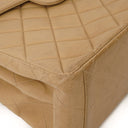 Chanel Vintage Double Sided Flap Bag Beige Quilted Lambskin 24K Gold-Plated Hardware