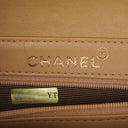 Chanel Vintage Double Sided Flap Bag Beige Quilted Lambskin 24K Gold-Plated Hardware