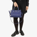 Miu Miu Matelasse Blue Leather Shoulder Bag