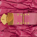 Miu Miu Matelasse Pink Leather Tote Bag