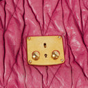 Miu Miu Matelasse Pink Leather Tote Bag