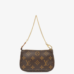 Louis Vuitton Mini Pochette Accessoires Monogram Canvas Clutch Handbag