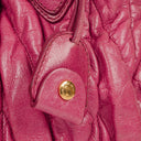 Miu Miu Matelasse Pink Leather Tote Bag