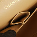 Chanel Medium Classic Vintage Double Flap Bag Beige Quilted Lambskin 24K Gold-Plated Hardware