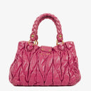 Miu Miu Matelasse Pink Leather Tote Bag