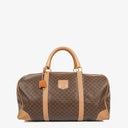 Celine Vintage Macadam Triomphe Brun Resväska