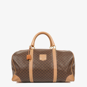 Celine Vintage Macadam Triomphe Brun Resväska
