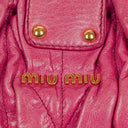 Miu Miu Matelasse Pink Leather Tote Bag