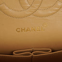 Chanel Medium Classic Vintage Double Flap Bag Beige Quilted Lambskin 24K Gold-Plated Hardware