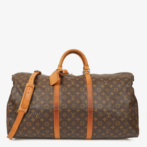 Louis Vuitton Keepall 60 Bandoulière Monogram Canvas Travel Bag
