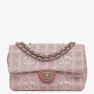 Chanel Pink East West Travel Line Chocolate Bar Flap Bag