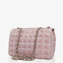 Chanel Pink East West Travel Line Chocolate Bar Flap Bag