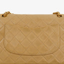 Chanel Medium Classic Vintage Double Flap Bag Beige Quilted Lambskin 24K Gold-Plated Hardware