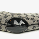 Gucci Black Patent Leather Braided Handle Ring Hobo Bag