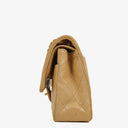 Chanel Medium Classic Vintage Double Flap Bag Beige Quilted Lambskin 24K Gold-Plated Hardware