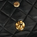 Chanel Double Flap Bag in Quilted Black Lambskin With 24K Gold-Plated Hardware