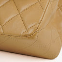 Chanel Medium Classic Vintage Double Flap Bag Beige Quilted Lambskin 24K Gold-Plated Hardware