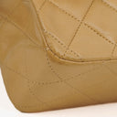 Chanel Medium Classic Vintage Double Flap Bag Beige Quilted Lambskin 24K Gold-Plated Hardware