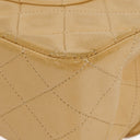 Chanel Medium Classic Vintage Double Flap Bag Beige Quilted Lambskin 24K Gold-Plated Hardware