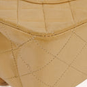 Chanel Medium Classic Vintage Double Flap Bag Beige Quilted Lambskin 24K Gold-Plated Hardware