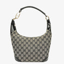 Gucci Black Patent Leather Braided Handle Ring Hobo Bag