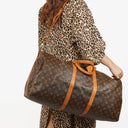 Louis Vuitton Keepall 60 Bandoulière Monogram Canvas Travel Bag