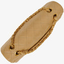 Chanel Medium Classic Vintage Double Flap Bag Beige Quilted Lambskin 24K Gold-Plated Hardware