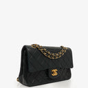 Chanel Double Flap Bag in Quilted Black Lambskin With 24K Gold-Plated Hardware