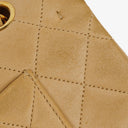 Chanel Medium Classic Vintage Double Flap Bag Beige Quilted Lambskin 24K Gold-Plated Hardware