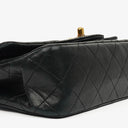 Chanel Double Flap Bag in Quilted Black Lambskin With 24K Gold-Plated Hardware