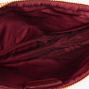 Christian Dior Burgundy Oblique Saddle Pochette Bag