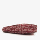 Christian Dior Burgundy Oblique Saddle Pochette Bag