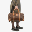 Celine Vintage Macadam Triomphe Brun Resväska