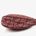 Christian Dior Burgundy Oblique Saddle Pochette Bag