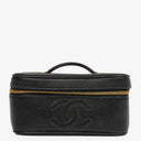Chanel Black Caviar Leather Vanity Case