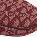 Christian Dior Burgundy Oblique Saddle Pochette Bag