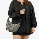 Gucci Black Patent Leather Braided Handle Ring Hobo Bag