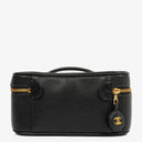 Chanel Black Caviar Leather Vanity Case