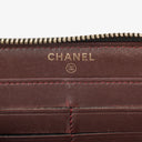 Chanel Large Gusset Zip Around Black Chevron Quilted Lambskin Wallet