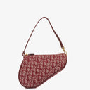 Christian Dior Burgundy Oblique Saddle Pochette Bag