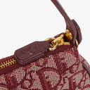 Christian Dior Burgundy Oblique Saddle Pochette Bag