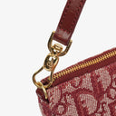 Christian Dior Burgundy Oblique Saddle Pochette Bag