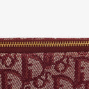 Christian Dior Burgundy Oblique Saddle Pochette Bag