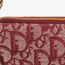 Christian Dior Burgundy Oblique Saddle Pochette Bag