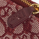 Christian Dior Burgundy Oblique Saddle Pochette Bag