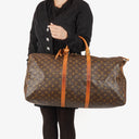 Louis Vuitton Keepall 60 Bandoulière Monogram Canvas Travel Bag