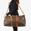 Louis Vuitton Keepall 60 Bandoulière Monogram Canvas Travel Bag
