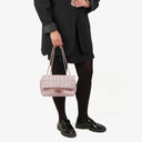Chanel Pink East West Travel Line Chocolate Bar Flap Bag