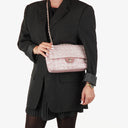 Chanel Pink East West Travel Line Chocolate Bar Flap Bag