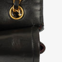 Chanel Vintage Classic Double Flap Bag in Quilted Black Lambskin with 24K Gold-Plated Hardware